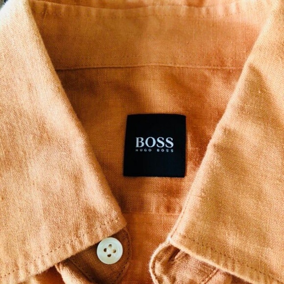 Hugo Boss Tops - HUGO BOSS LINEN CASUAL SHIRT